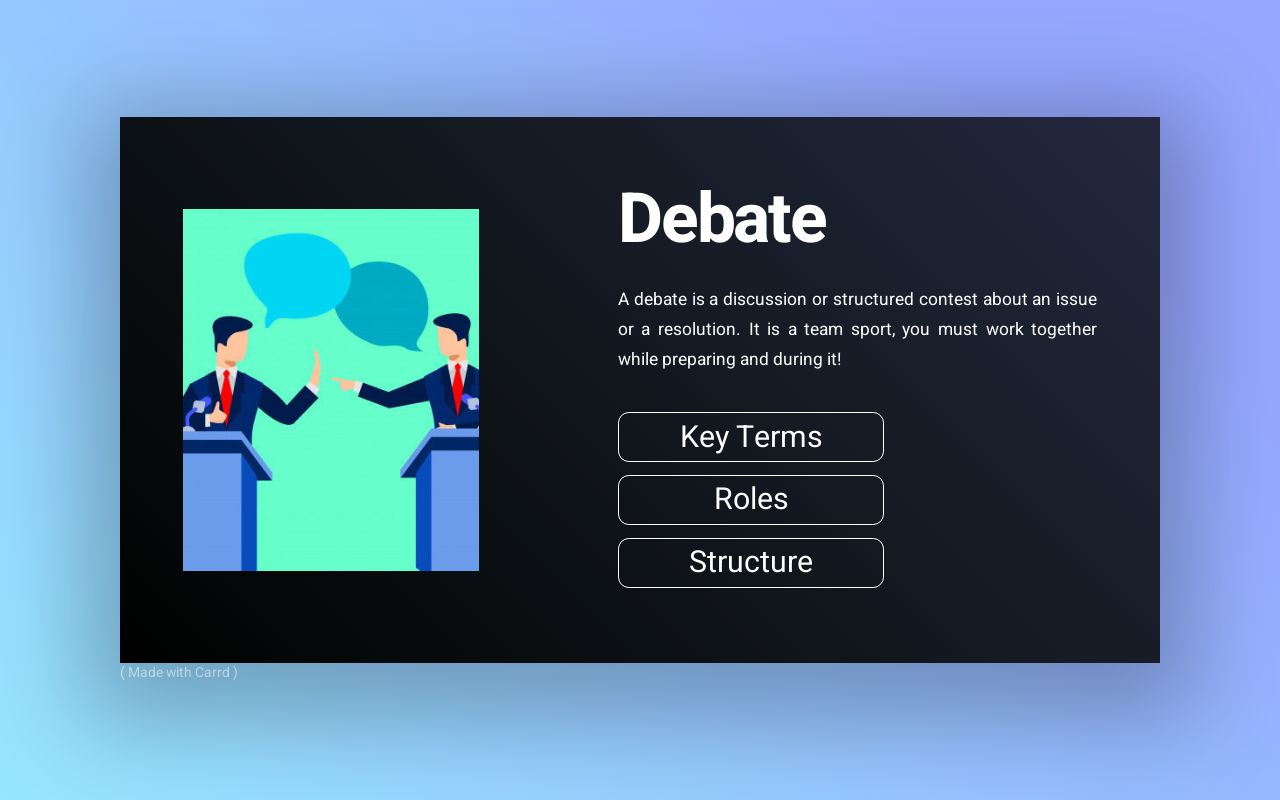 Carrd profile picture for @debate